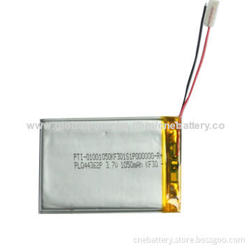3.7V Lithium Polymer Battery Pack with 1,050mAh Capacity, for Toys, Testers, Earphones